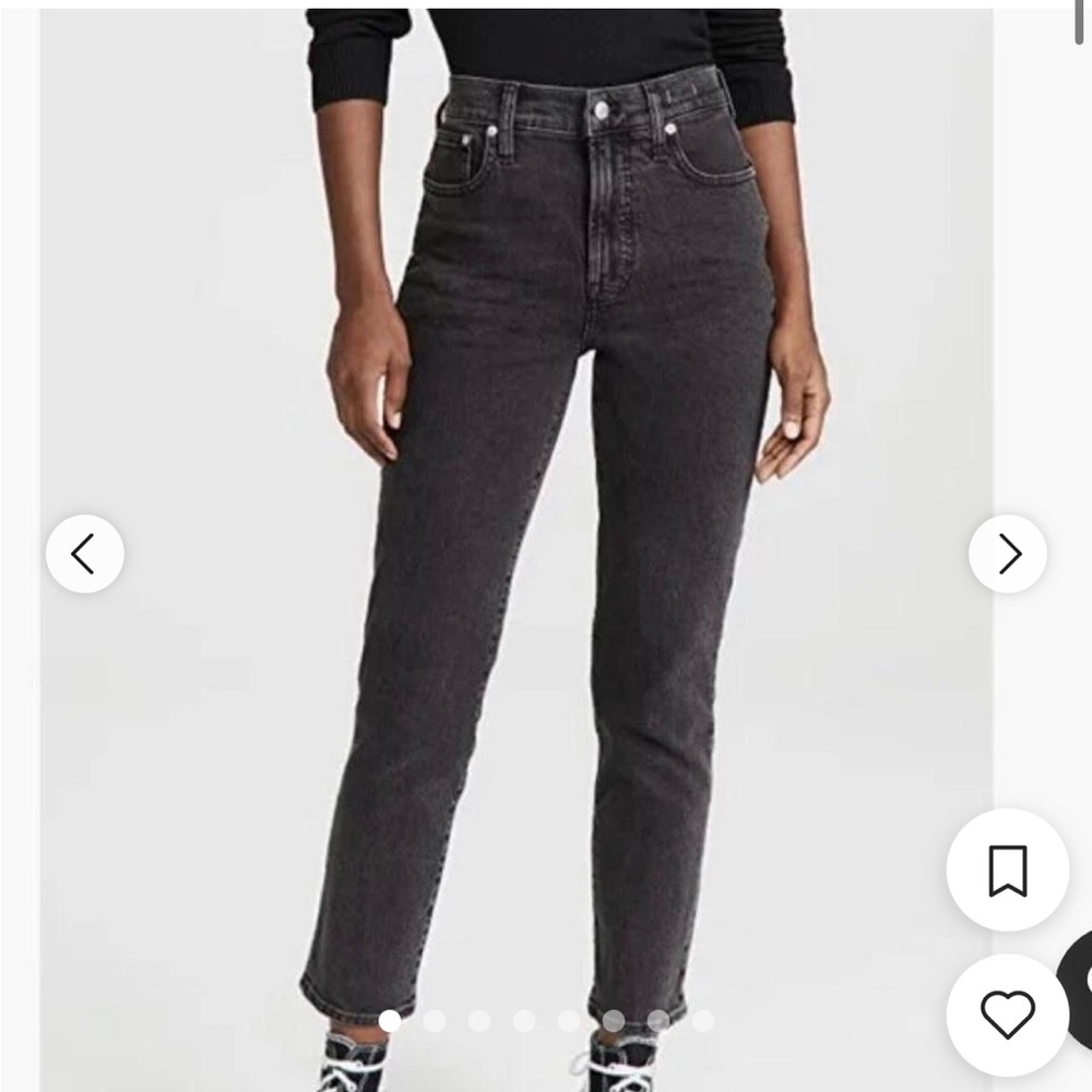 Madewell “perfect vintage” mid-rise black/Charcoal Denim Jeans size 24